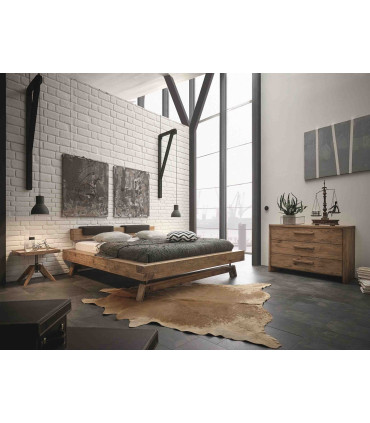 تخت خواب تمام چوب روستیک آکاسیا