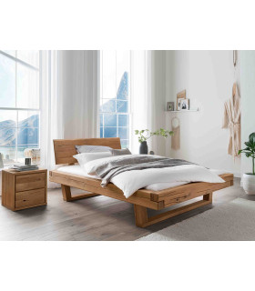 تخت خواب تمام چوب روستیک دو نفره