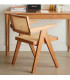 خرید اینترنتی و قیمت صندلی چوبی حصیری از تولیدی ماسو مناسب برای ناهارخوری و میز کار و میز تحریر